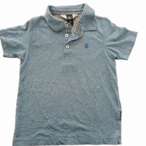 Volcom Boys Golf Polo Shirt Blue Size :4T School Preppy Polo Top Boys